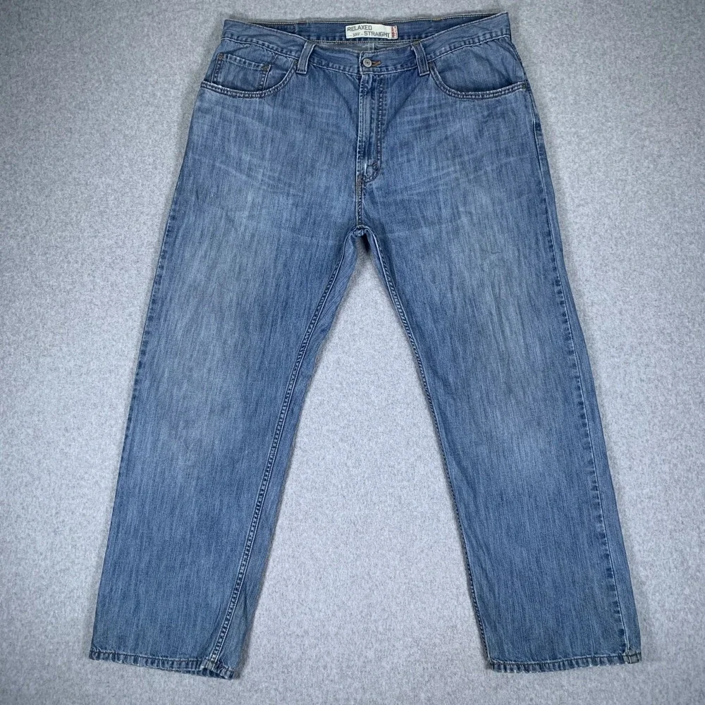 Y2K Levi's 559 Relaxed Straight Jeans Mens 38x30 Blue Denim Medium Wash Cotton